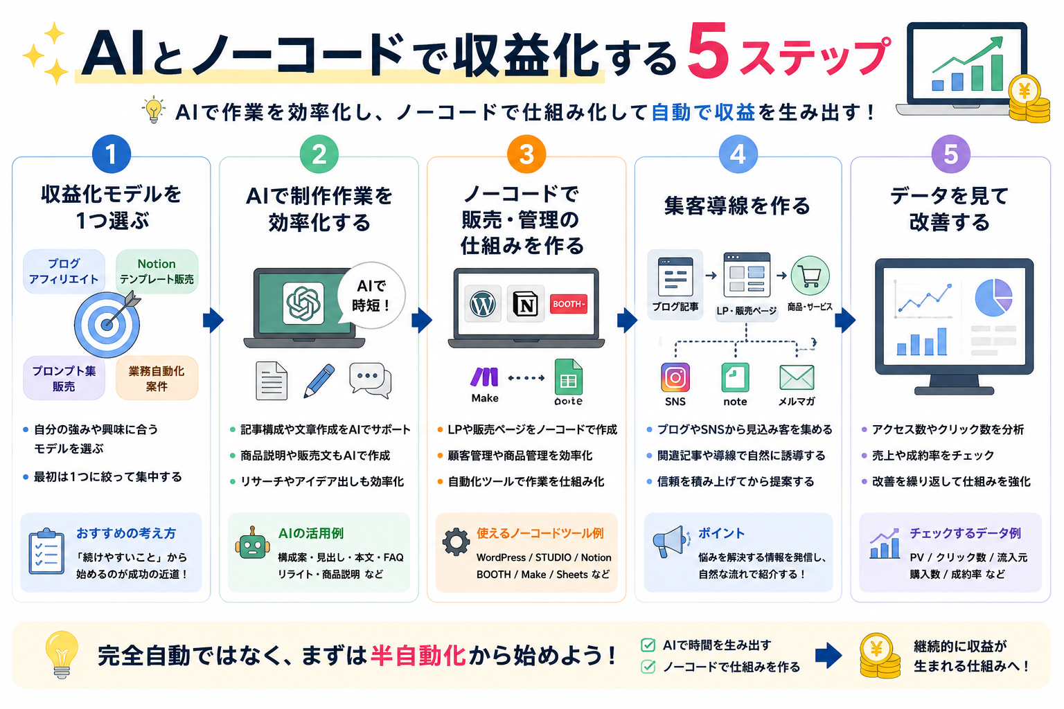 AIとノーコードで作れる収益化モデル